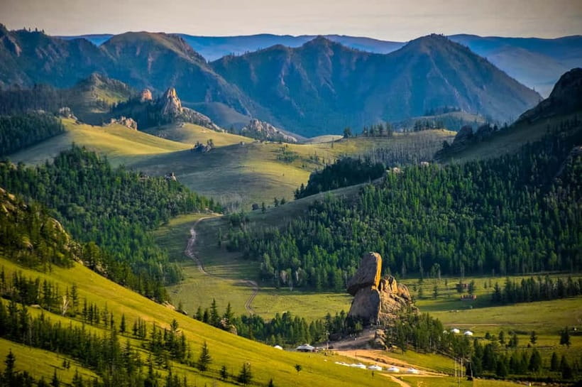 2 Day Horse trekking in Terelj national park - Day 1 route: from hotel pickup to Turtle Rock and Aryabal Monastery