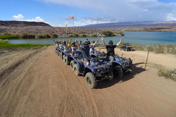 ATV Tour of Lake Mead National Park with Optional Grand Canyon Helicopter Ride - The midway lake break: swim time and a chance to reset