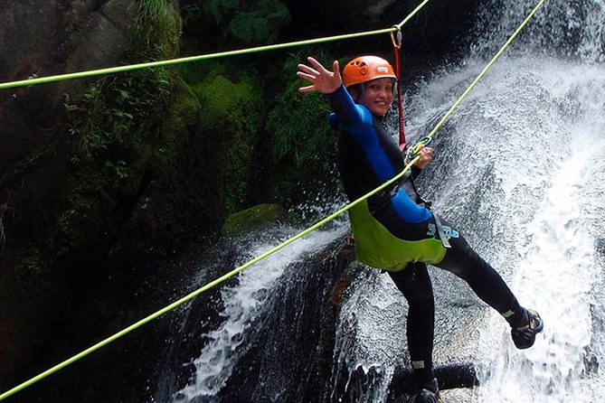 Canyonig Geres National Park, from Porto - What you actually do: jumps, slides, ziplining, and rappelling