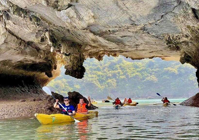 Cat Ba National Park, Lan Ha Bay 2 Days 1 Night Adventure - Day 2: the full Lan Ha Bay boat day with cave kayaking and quiet beaches