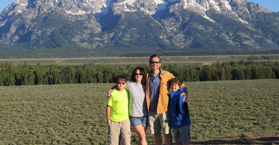 From Jackson Hole: Grand Teton National Park Sunrise Tour - Mormon Row and the Tetons: the first big visual payoff