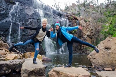 Grampians National Park with MacKenzie Falls and Kangaroos - The drive breaks up at Beaufort and Halls Gap