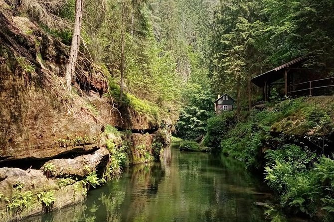 Hassle-free Bohemian & Saxon Switzerland Trip from Dresden - Kamenice and the Wild Gorge Dinghy Ride: Cool Water, Big Steps
