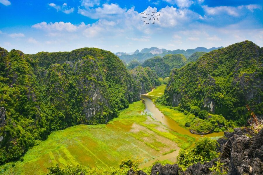 Hoa Lu-Mua Cave-Tam Coc-Bich Dong-Thung Nham National Park - Swim and Sunset Party: Tea, Fruits, and a Real Evening Break