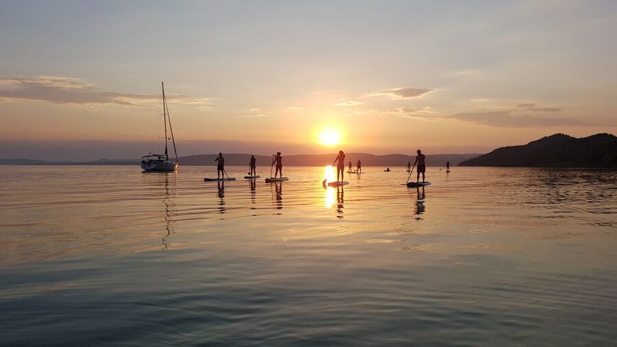 Lake Balaton: Sunset SUP Tour along the Tihany National Park - Getting on the boards: check-in and what you’ll receive