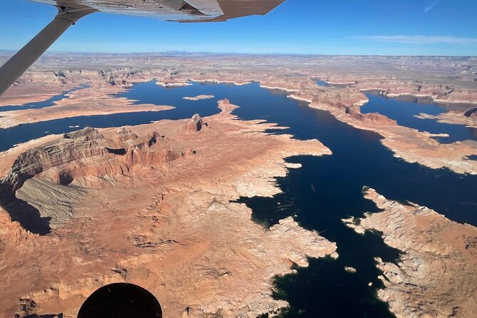 Lake Powell & Canyonlands National Park Scenic Charter - Lake Powell from above: side canyons, geology, and scale