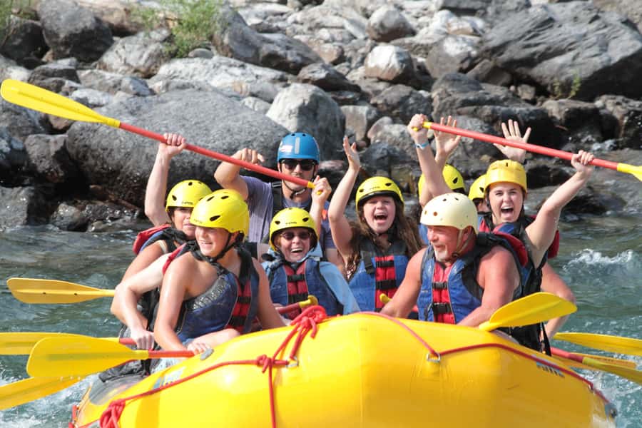 Montana: Glacier National Park Whitewater Rafting Trip - John F. Stevens Canyon views and the Belton Bridge finish