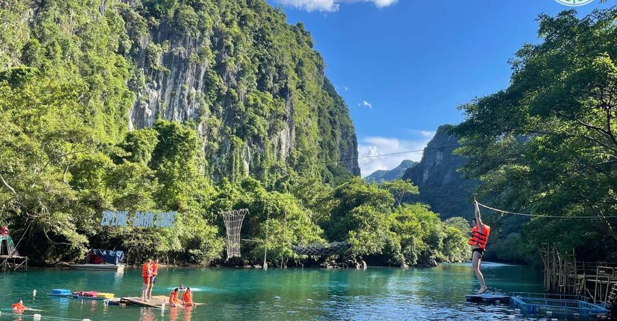 National Park- Paradise Cave & Dark Cave or Duck Farm - Pickup Around Phong Nha Town and Getting to Paradise Cave