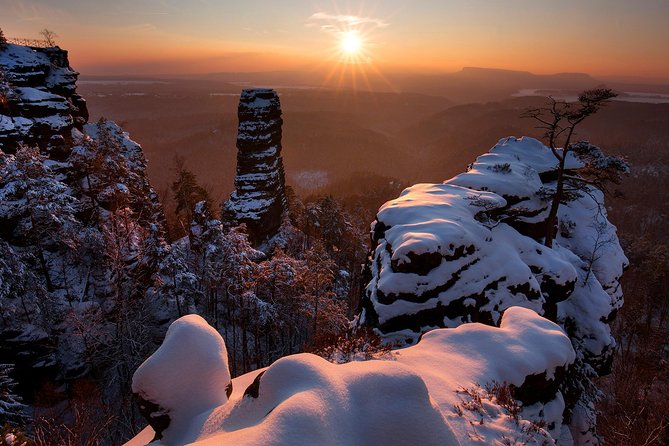 Pravcicka Gate & Bastei Bridge Winter National Park Tour from Prague - Bad Schandau: a German-border spa town moment before the Bastei climb
