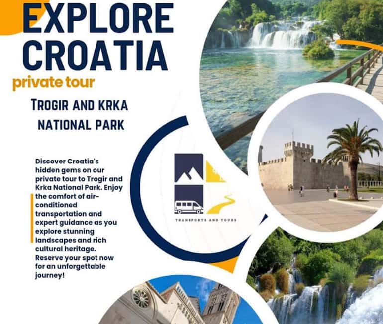 Private tour from Split area: Trogir and Krka National Park - Krka National Park: Waterfall Scenery, Guided Highlights, Then Freedom