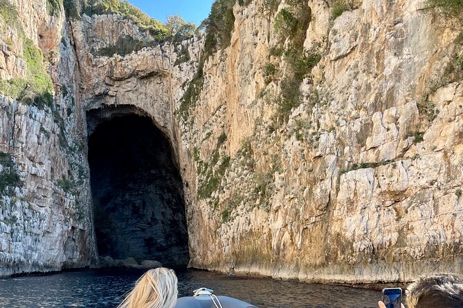 Secret Blue Gem Cave & Grama Bay Boat Tours Vlore - Dafina Cave (Shpella e Dafinës): sea-only access and blue-light vibes