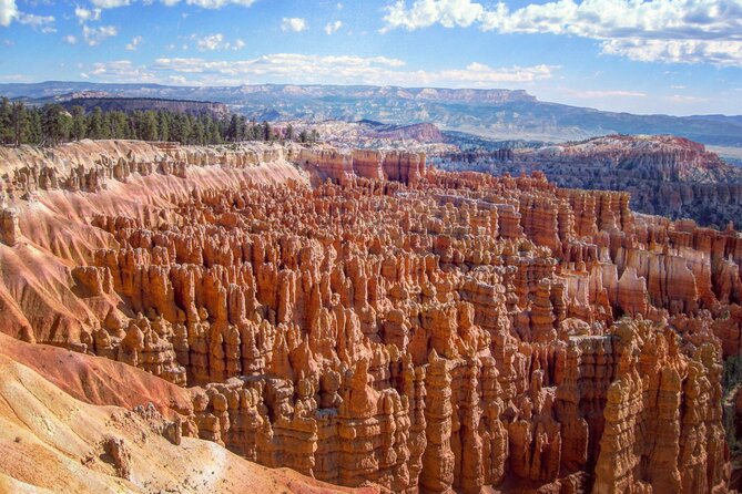 Zion & Bryce Canyon National Parks Day Tour from Las Vegas - Zion Canyon Visitor Center: cream, pink, and red cliffs up close