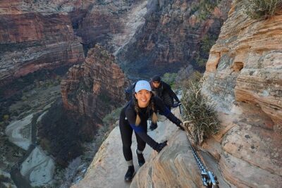 Zion National Park Angels Landing With Permit!! - Walter’s Wiggles and the exposed ridge: how the guides manage nerves